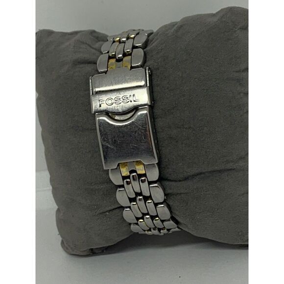 Fossil AM3118 Women's Stainless Steel Analog Gold Dial Quartz Wrist Watch GE79 - Picture 4 of 11